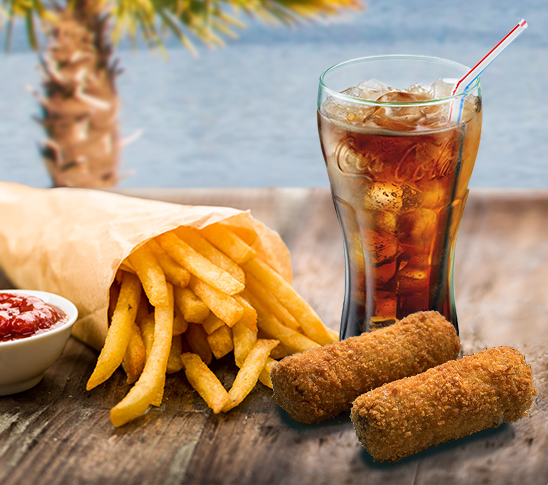 Lekkere frietjes met een snack om het kinderfeestje of de sportdag mee af te sluiten.